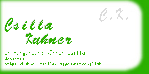 csilla kuhner business card